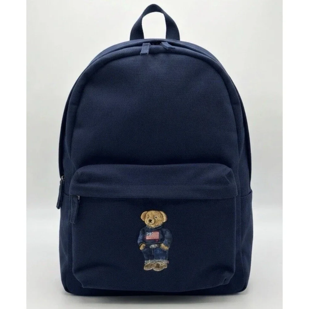 Polo Ralph Lauren Kids Men Women Newport  Navy Polo Bear School Backpack, NWT